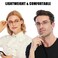 AQWANO Blue Light Blocking Computer Reading Glasses TR90 Flexible Unbreakable Frame Lightweight UV Protection Readers for Women Men 20