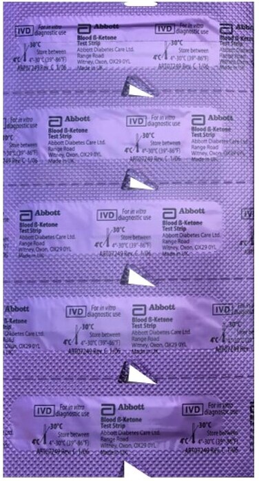 Precision Xtra Blood Ketone Test Strips Unboxed Sealed 50 Test Strips Exp 102018