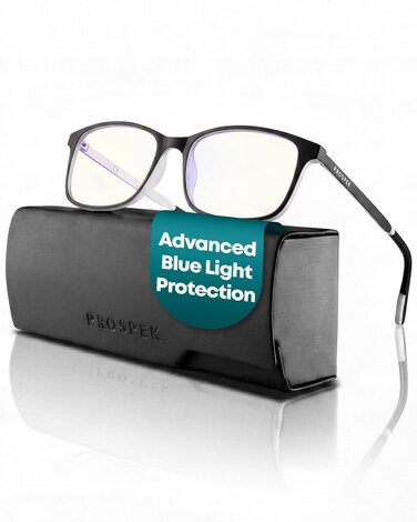 Prospek Blue Light Blocking Computer Glasses Arctic WhiteBlack