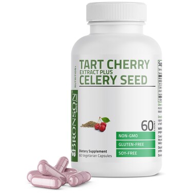 Bronson Tart Cherry Extract Celery Seed 60 Vegetarian Capsules