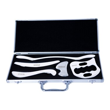 STICKON Stainless Steel Gua Sha Scraping Massage Tool Set IASTM Tools Great Soft Tissue Mobilization Tool O Shape