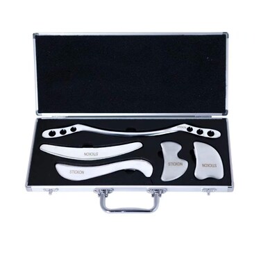 STICKON Stainless Steel Gua Sha Scraping Massage Tool Set IASTM Tools Great Soft Tissue Mobilization Tool Q Shape