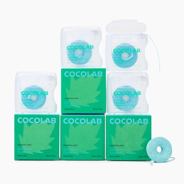Cocolab Cocofloss Expanding Woven Dental Floss by COCOLAB Mint Scent 4Pack