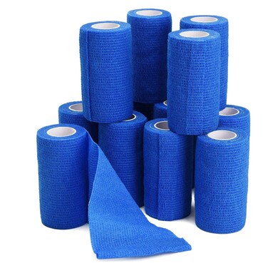 TOBWOLF 12PCS Self Adhesive Bandage 4 x5yd Elastic Cohesive Bandage Wrap
