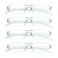 LifeArt Blue Light Blocking Reading Glasses4 Pack Mens and Womens Rectangular FrameClear150 Magnification