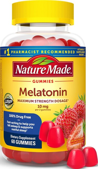 Nature Made Melatonin 10 mg per Serving Gummies 60 Melatonin Gummies