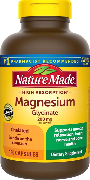 Nature Made Magnesium Glycinate 200 mg per Serving 180 Capsules