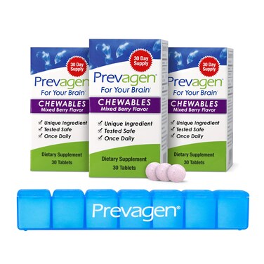 Prevagen Regular Strength Mixed Berry Chewables 7Day Pill Minder 3Pack