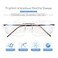 MIRYEA Rimless Progressive Multifocus Reading Glasses Blue Light Blocking No Line Multifocal Computer Readers for Women Men Rectangular Eyewear Titanium Lightweight Magnification Presbyopia Eyeglasses