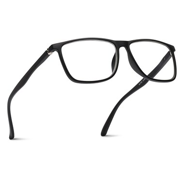 2SeeLife Durable Large TR90 Reading Glasses for Men MediumWide Fit Flexible Sturdy Frame Spring Hinges Premium Readers Black Matte 100