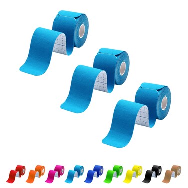 MUSEFITR 3 Pack Kinesiology Tape Precut 60 Athletic Strips for Knee Shoulder