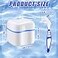 Patelai 2 Denture Cases Denture Bath Cups with 2 Denture Cleaner Brushes Retainer Cleaner Case Dentures Container Travel Retainer Case Braces Pacifier Storage