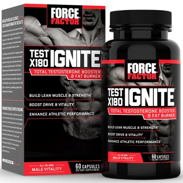 Force Factor Test X180 Ignite Total Testosterone Booster for Men