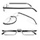 COVESATO 2 Pack Half Frame Reading Glasses for Men and Women Lightweight Computer Readers with Portable Case 150