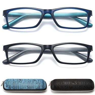 RaoOG Reading Glasses for MenWomen with Spring hinges and Case 100X