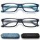 RaoOG Reading Glasses for MenWomen with Spring hinges and Case 100X