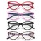 JAWSOCK 4 Pack Reading Glasses Blue Light Blocking for WomenDesigner Cat Eye Frame Ladies Computer ReadersAnti GlareUV Ray Eyeglasses 15