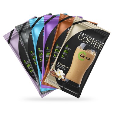 Chike High Protein Iced Coffee Sampler Pack 6 Protein Coffee Packets
