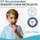 Munchables Bubble Popper Sensory Chew Necklace Medium Chew Wavy Navy