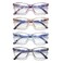 JAWSOCK 4 Pack Reading Glasses Blue Light Blocking for Women MenFashion Square Computer Readers with Spring HingeAnti Eyestrain Eyeglasses15x