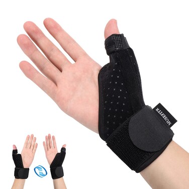 MUSEFITR Thumb Splint for Right and Left Hand Reversible Thumb Brace Trigger Thumb