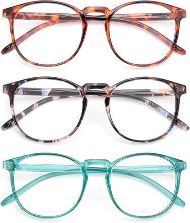 IBOANN Blue Light Blocking Glasses for Women 3 Pack
