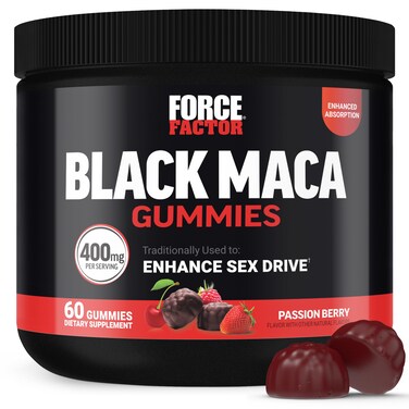 Force Factor Black Maca Gummies for Men Women