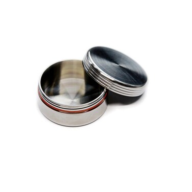 WANERSEN Titanium Waterproof Pill Case EDC Urgency Capsule Case Pocket Metal Box Camping Tiny Case Silver