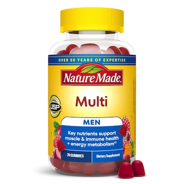 Nature Made Multi for Men Mens Multivitamins Gummies 70 Count