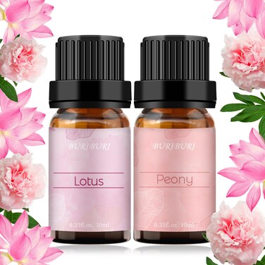 BURIBURI Lotus Peony Essential Oil Set Aromatherapy Diffuser DIY Crafts