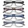 JAWSOCK 4 Pack Reading Glasses Blue Light Blocking for Men WomenRectangular Frame Computer Readers with Spring HingeReading Glasses for Men WomenAnti EyestrainUV Ray Eyeglasses 00x