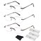 HIYANJN Frameless Reading Glasses Blue Light Blocking Rimless Computer Reader For men Lightweight Eyeglasses3Pack125