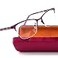 Missfive Premium Progressive Multifocus Metal Computer Reading Glasses For Women A Hard Case No Line Multifocal Readers with No Broken Spring HingeWorkspace For Near Range 250x