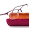 Missfive Premium Progressive Multifocus Metal Computer Reading Glasses For Women A Hard Case No Line Multifocal Readers with No Broken Spring HingeWorkspace For Near Range 250x