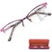 Missfive Premium Progressive Multifocus Metal Computer Reading Glasses For Women A Hard Case No Line Multifocal Readers with No Broken Spring HingeWorkspace For Near Range 250x