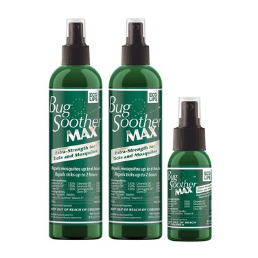 Bug Soother MAX DEETFree Tick Mosquito Repellent Spray 8 oz 2 Pack
