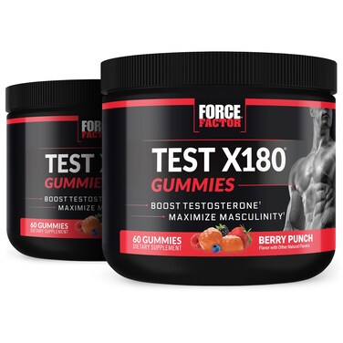Force Factor Test X180 Gummies Testosterone Booster for Men