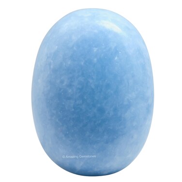 Amazing Gemstone Blue Calcite Celestite Crystal Palm Stone 4550mm Large Healing Crystal