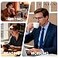 CARA OPTICAL CARA 2 Pack Progressive Multifocus Reading Glasses Flexible Lightweight TR90 Frame Blue Light Blocking Computer Readers Workspace for Near Range C1 125