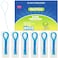 DanTicy Floss Threaders Deep Clean Dental Floss Threader for Braces Bridges and Implants 210PCS6PackBlue
