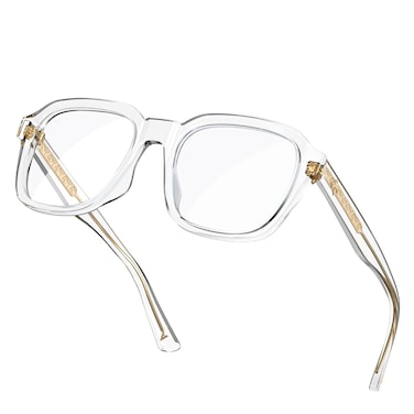 VISOONE Oversized Square Blue Light Blocking Glasses Fashion Computer Eyewear for Women and Men BENNETT