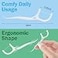 Maxcheck 2000 Count Floss Picks Bulk Natural Dental Floss Picks Toothpicks Sticks High Pull Tooth Flosser Sustainable for Teeth