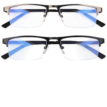 Anourney Metal Blue Light Blocking Glasses ReadingComputerGamesPhone Glasses