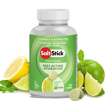 SaltStick Electrolyte FastChews Lemon Lime 120 Chewable Tablets