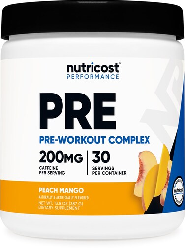 Nutricost PreWorkout Complex Powder Peach Mango 30 Servings