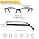 Kerecsen 4 Pack Reading Glasses for Men and Women with Spring Hinges Lightweight Black Rectangular Readers Eyeglasses 4 Pack BlackClear 275 x