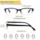 Kerecsen 4 Pack Reading Glasses for Men and Women with Spring Hinges Lightweight Black Rectangular Readers Eyeglasses 4 Pack BlackClear 275 x