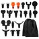 JIANWEI Massage Gun Attachments 20pcs Relaxation Massager Heads with 2pcs Drawstring Bag Different Massager Heads to Meet Different Needs for Deep Tissue Percussion Plug and PlayBlack