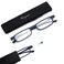 SKYOAK Ultra thin Lightweight Folding Reading Glasses Women Men TR90 Blue Light Blocking Anti UVEyestrain Foldable Compact Computer Readers Portable Unique Stretchable Slim Flat case Blue 15