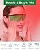 LIGHTMEUP Red Light Therapy Glasses Eye Protection Transparent Maintain Visibility Infrared Goggles Full WrapAround Design Adjustable Leg Suitable For Use With Infrared Red Light Therapy Devices